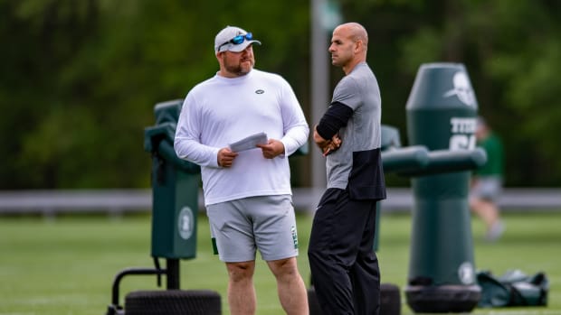 Jets GM Joe Douglas with coach Robert Saleh